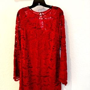 Red Lace Dress - NY & C Dress, Never Worn